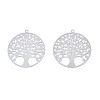 Non-Tarnish 201 Stainless Steel Filigree Pendants STAS-S118-045-1