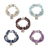 Mixed Stone Chip Beads Reiki Healing Multi-strand Bracelet BJEW-JB07052-M-1