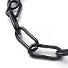 304 Stainless Steel Paperclip Chain Bracelets BJEW-O186-01EB-3