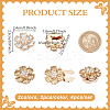 4Pcs 2 Colors Alloy Rhinestone Cufflinks HJEW-NB00220-2