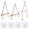 3Pcs 3 Styles Handmade Cotton with Polyester Rope Woven and Wooden Toilet Paper Holder HJEW-CF0001-10-1