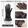 3 Pairs 3 Color Flower Pattern Lace Gloves AJEW-GA0006-17-2