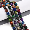 Dyed Natural Sesame Jasper Beads Strands G-T139-8mm-47A-1