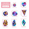 Craftdady 32Pcs 8 Style Rainbow Color 304 Stainless Steel Pendants STAS-CD0001-28-2