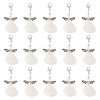 Angel Shell & Acrylic Pendant Decorations HJEW-TA00198-1