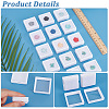 15Pcs Clear Window Plastic Loose Diamond Boxes OBOX-HY0001-02A-5