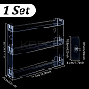 3-layered Transparent Plastic Storage Riser Holders ODIS-WH0025-275-3