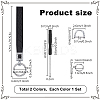 2 Sets 2 Colors Alloy with PU Leather Keychains KEYC-PH0002-14A-3