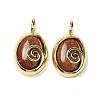 Synthetic Goldstone Oval Pendants G-K371-01G-06-1