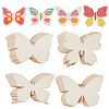 48Pcs 4 Style Unfinished Wood Cutouts WOOD-GO0001-01-1
