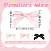 30Pcs 3 Colors Bowknot Polyester Alligator Hair Clips AJEW-CP0008-38-2