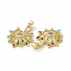 Brass Micro Pave Cubic Zirconia Pendants KK-E068-VC069-3