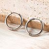 201 Stainless Steel Hoop Earrings LS-EJEW-P304-15B-P-1