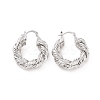 Brass Twist Rope Shape Hoop Earrings for Women EJEW-F303-07P-1