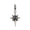 Star 316 Surgical Stainless Steel Cubic Zirconia Pendant Decoration STAS-Z165-16AS-A02-1
