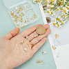 40Pcs 2 Colors Brass Clip-on Earring Findings KK-PH0010-11-3