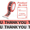 Fingerinspire 2 Rolls 2 Colors Valentine's Day Thank You Theme Decorative Paper Tapes AJEW-FG0005-03-2