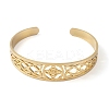 Hollow Out Knot 304 Stainless Steel Open Cuff Bangles for Women LS-BJEW-G701-02G-2