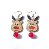 Christmas Iron Acrylic Dangle Earrings FS-WG00170-07-1