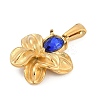 304 Stainless Steel Rhinestone Pendants LS-STAS-K291-06G-01-2