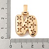 Brass Micro Pave Clear Cubic Zirconia Pendants KK-B099-01G-N-3