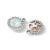 UV Plating Alloy with Mixed Color Glass Rhinestone Pendants FIND-B039-04P-2