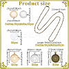 DIY Iron Ball Necklaces & Alloy Finger Ring Brooch Making Kits DIY-GA0008-14-2