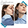 80Pcs 4 Style 304 Stainless Steel Stud Earring Findings and 90Pcs Ear Nuts STAS-UN0034-92-6