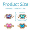 48Pcs 4 Colors Alloy Crystal Rhinestone Connector Charms FIND-SW0001-26-3