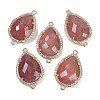 Natural Strawberry Quartz Faceted Teardrop Links G-B126-03G-05-1