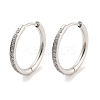 304 Stainless Steel Micro Pave Clear Cubic Zirconia Huggie Hoop Earrings for Women EJEW-C096-30P-1