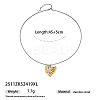 Duo Tone 304 Stainless Steel Heart Pendant Necklaces for Women WG2A018-01-2