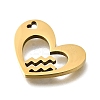 201 Stainless Steel Pendants STAS-A116-01G-11-2