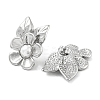 304 Stainless Steel Flower Stud Earrings EJEW-M233-05P-2