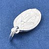 925 Sterling Silver Oval Miraculous Medal Virgin Charms STER-S009-05S-2