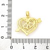 Brass Pendants with Cubic Zirconia KK-D536-08G-3