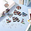 DIY Bookshelf Acrylic Dangle Earring Making Kit DIY-TA0009-66-5