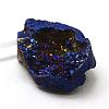 Electroplated Natural Druzy Agate Beads Strands G-N0259-02-3