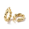 Rack Plating Brass Twist Rope Thick Hoop Earrings for Women EJEW-G315-03G-2