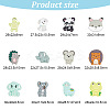 12Pcs 12 Styles Food Grade Eco-Friendly Silicone Focal Beads SIL-GO0001-25-2