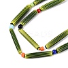 Handmade Millefiori Glass Lampwork Strip Beads Strands LA-N047-01F-3