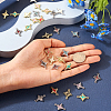 48Pcs 12 Styles Rack Plating Alloy Enamel Connector Charms FIND-TA0002-85-5