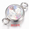 Glass Rhinestone Charms STAS-F189-P13-2