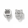 Brass Micro Pave Cubic Zirconia Tube Bails ZIRC-P112-02P-1