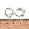 304 Stainless Steel Clear Cubic Zirconia Horse Eye Hoop Nose Rings AJEW-D306-11P-2