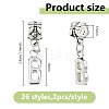 52Pcs Tibetan Style Alloy European Dangle Charms FIND-DC0008-12-7