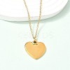 304 Stainless Steel Pendant Necklaces for Women NJEW-U040-02C-G-1
