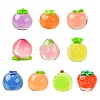10Pcs 10 Styles Fruit Transparent Resin Cabochons RESI-CJ0004-83-1