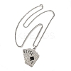 Alloy Full Crystal Rhinestone Playing Cards Pendant Necklaces LS-NJEW-R001-01P-02-3