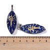 Dyed Natural Lapis Lazuli Gold Sun Pattern Pendants G-L524-14P-06-3